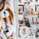 프랑스 자수 배우기 - 동물 자수 이미지