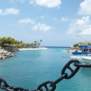 카리브해의 퀴라소 해안 풍경 이미지