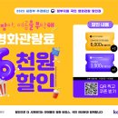 국민 영화관람 6천원, 매점 3,000원 할인 프로모션 이미지