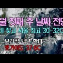 8월 첫째 주 비가 잦고 기온이 한 단계 내린다. 북반구 폭염, 브라질 백 년 한파 이미지