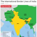 인도-중국 국경분쟁 관련｜인도 국경선 지도 International Border Lines of India 이미지
