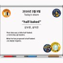 half-baked : 설익은, 섣부른 이미지