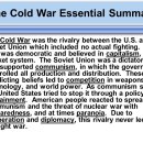 ﻿냉전 요약(The Cold War Summary 간략한 요약, 브리태니커 편집자) 이미지