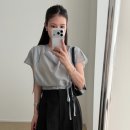 여름 블라우스, 유인어스 바콘 핀턱 벨트 끈 디자인 후기