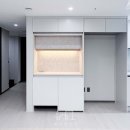 디자인153 | 시청역 해모로 센티아 84B 김치냉장고장 리폼 홈카페 디자인 시공 후기 (로봇청소기장)