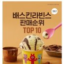 배스킨라빈스 30년 간 판매순위 top10 이미지