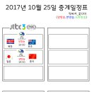 2017년 10월 25일 (수요일) 축구중계 방송편성표 이미지