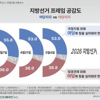 [스트레이트뉴스 여론조사] 지방선거 프레임 '국정지원' 53.0% vs '정권견제' 38.8%…여당 우위 고착