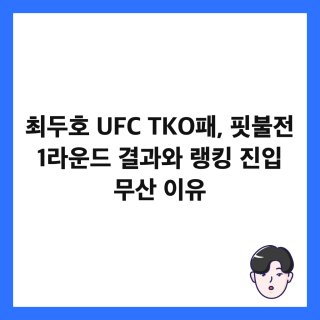 최두호 UFC 관련 이미지
