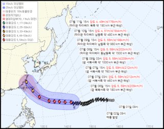 태풍 바비 관련 사진1