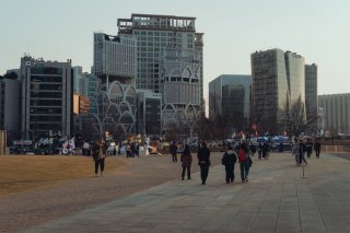 대전 전당대회 빗속 응원전