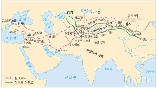 중국 실크로드 지도 를 확인 할 수 있습니다.