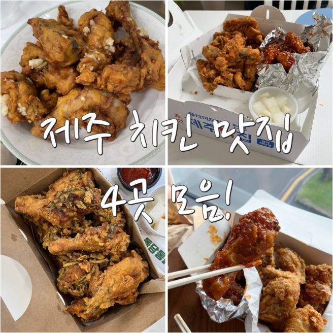 [제주 치킨 맛집 4곳 모음] 중앙통닭・제주닭집・돌담통닭・마시레치킨 포장 후기!