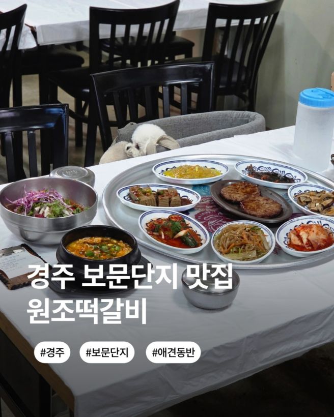 경주 보문단지 맛집 아침식사 가능한 애견동반 식당 원조떡갈비