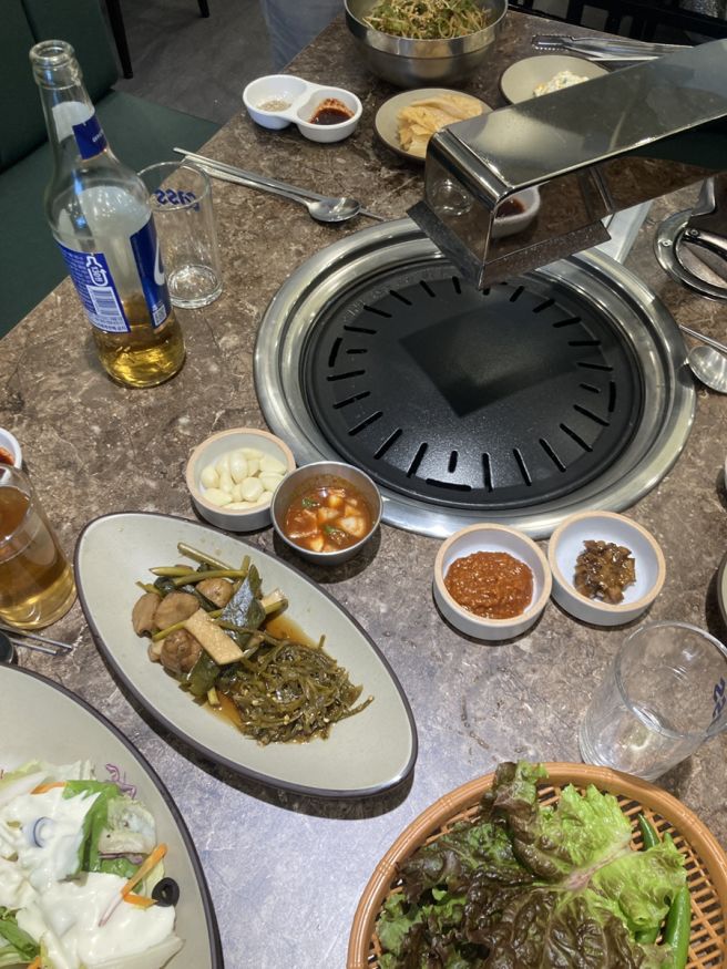 김천 혁신 식당 육즙 가득한 삼겹살의 식감