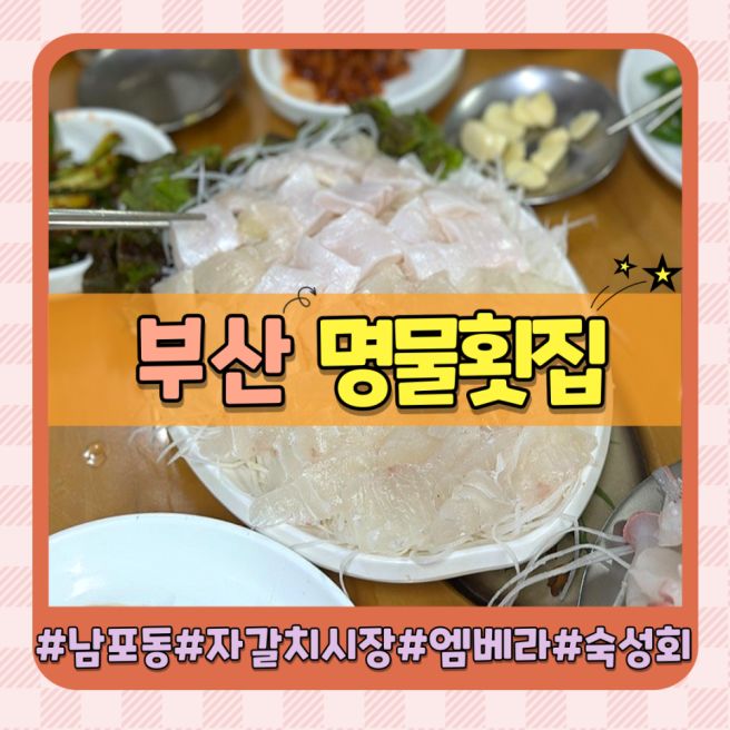 부산 남포동 숙성회 맛집 부산명물횟집 아쉬운 재방문 후기