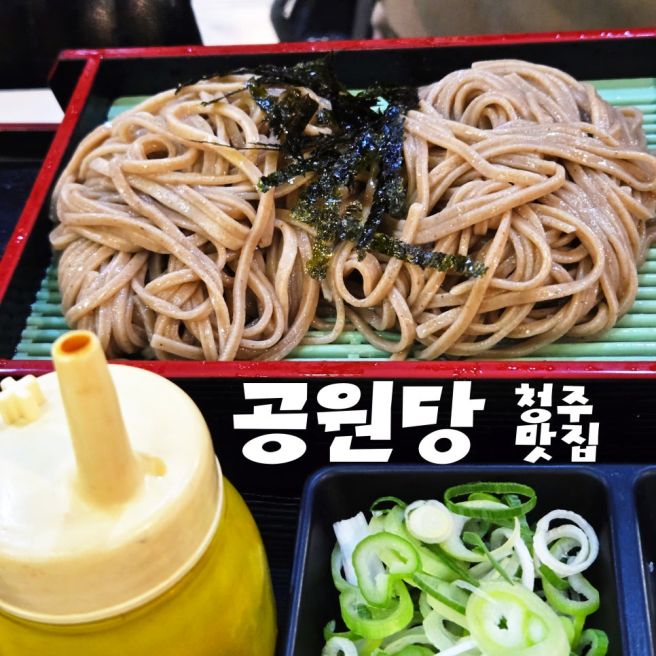청주 공원당, 10년째 블루리본, 전통의 판모밀, 우동, 돈까스 성안길 맛집.