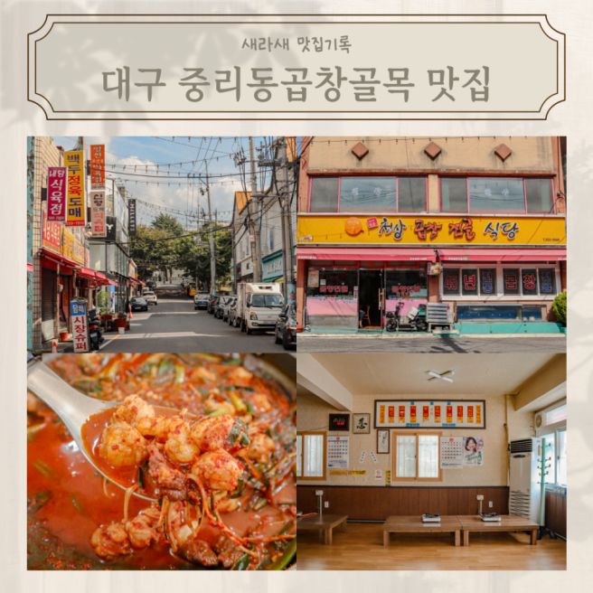 대구 중리동 곱창골목 맛집 40년 천상곱창전골식당