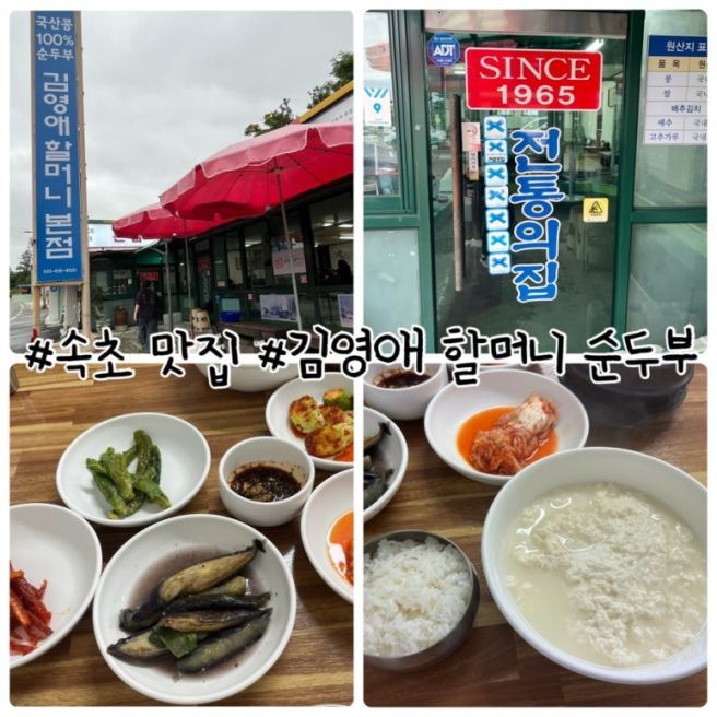 속초 아침 메뉴 추천 김영애할머니 순두부 내돈내산
