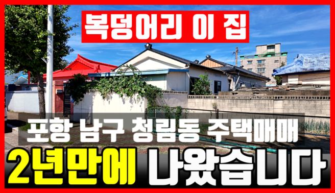 포항 주택 매매 남구 청림동 단독주택 부동산 매물 착한부동산