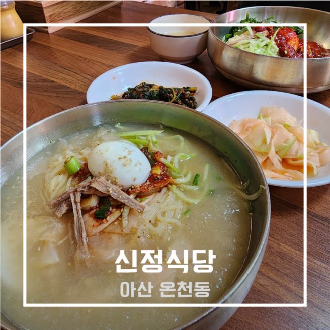 아산 노포맛집 신정식당 내돈내산 닭육수 밀면 후기