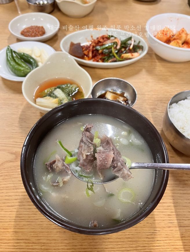 대구 비슬산 여행 원조 현풍 박소선 할매집 곰탕 현풍 프라나호텔 내돈내산