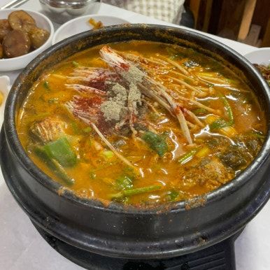 곡성 맛집 용궁산장에서 참게매운탕 조지기