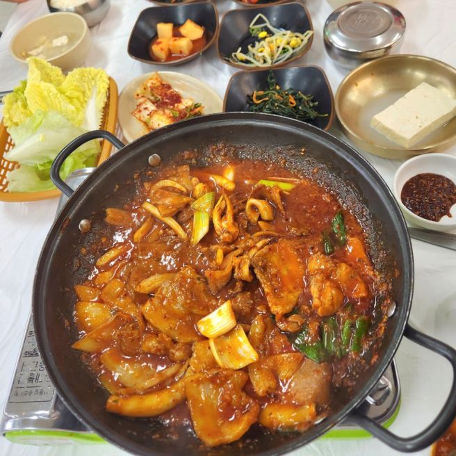 평창 대관령 맛집 황태회관 주차 오삼불고기 후기
