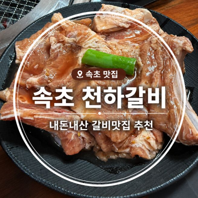 속초 고기집 추천, 천하갈비에서 생갈비와 양념갈비 둘 다 먹어봤어요!