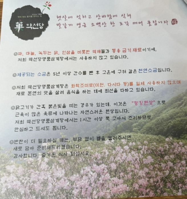 약선당 영주삼계탕