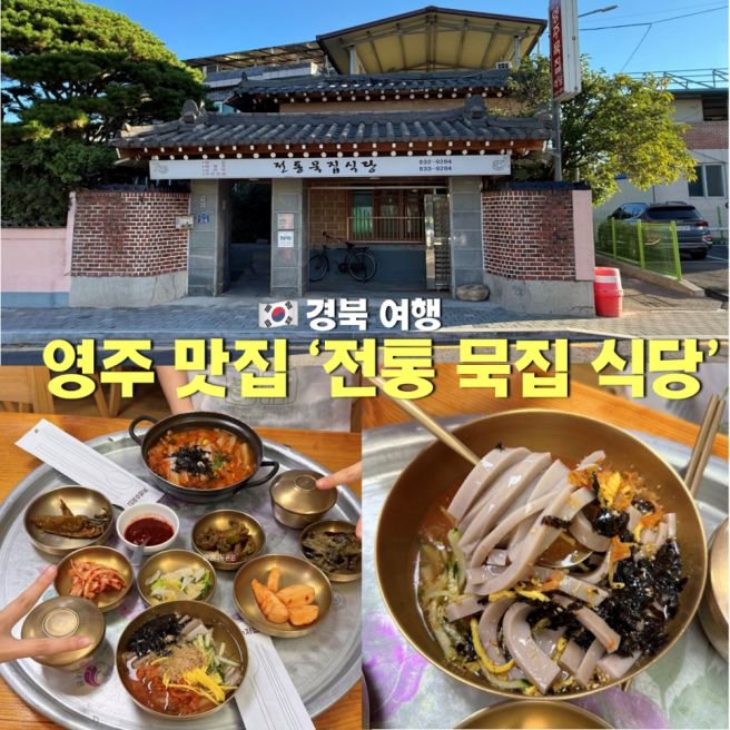 경북 영주 맛집 전통묵집식당 태평초 메밀묵밥 메뉴 아침식사 주차 방문 후기