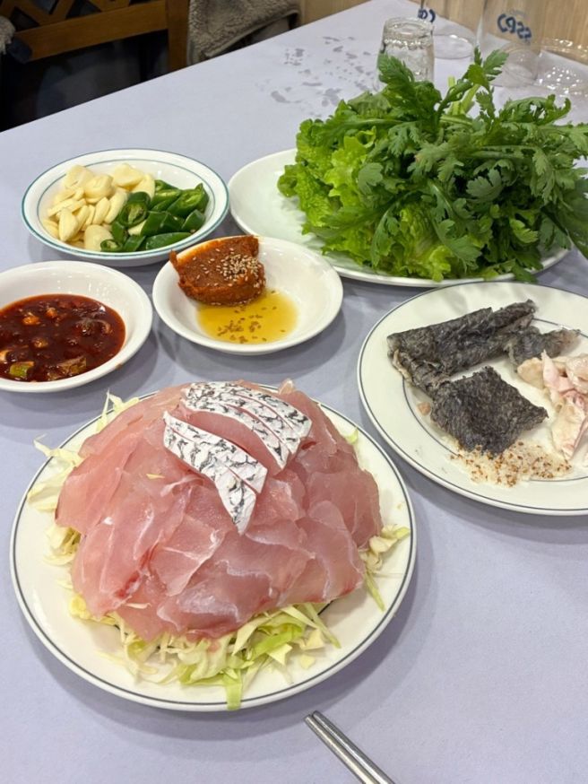 [목포 민어회 맛집] 겨울 민어회 맛은? 목포민어거리 민어코스요리 영란횟집 내돈내산