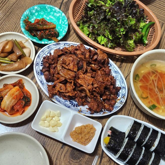 안동 노포 맛집 남실네 연탄구이 불고기 김밥