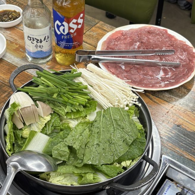 제주도 서귀포 삼강식당 본점 현지인 맛집 오리 샤브샤브 존맛 예약 주차장