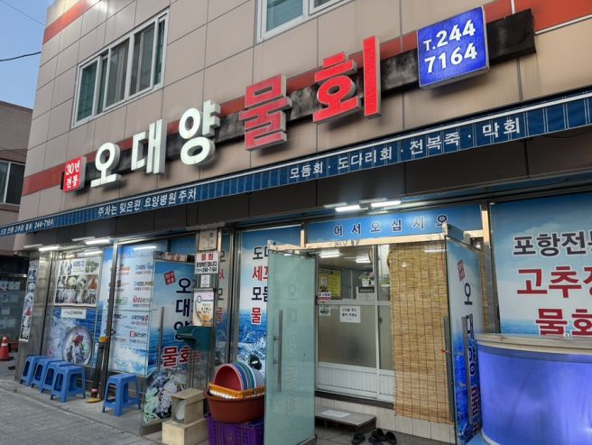 35년 전통 현지인 맛집의 정석 : 포항 오대양물회식당