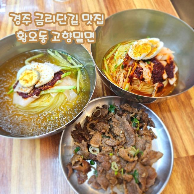 경주 맛집 금리단길 고향밀면 물밀면 비빔밀면 석쇠불고기
