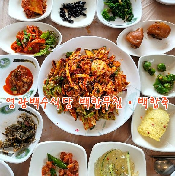 전남 영광 백수읍 맛집 - 영광백수식당 백합무침 &amp; 백합죽