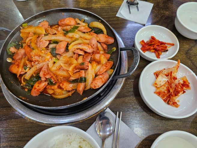 동두천 호수식당 본점 주차 부대볶음 후기 포장 부대찌개 맛집