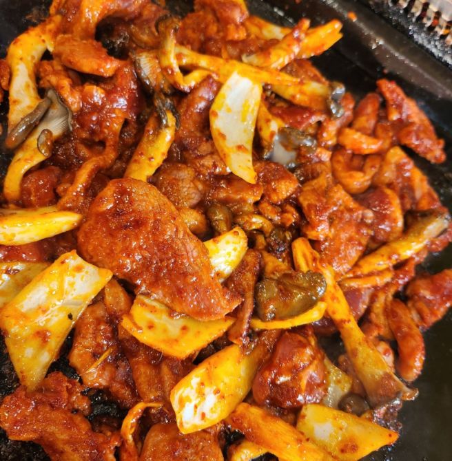 강동구 둔촌동 올림픽파크포레온 맛집 동구밖장작구이 가족외식 내돈내산 후기