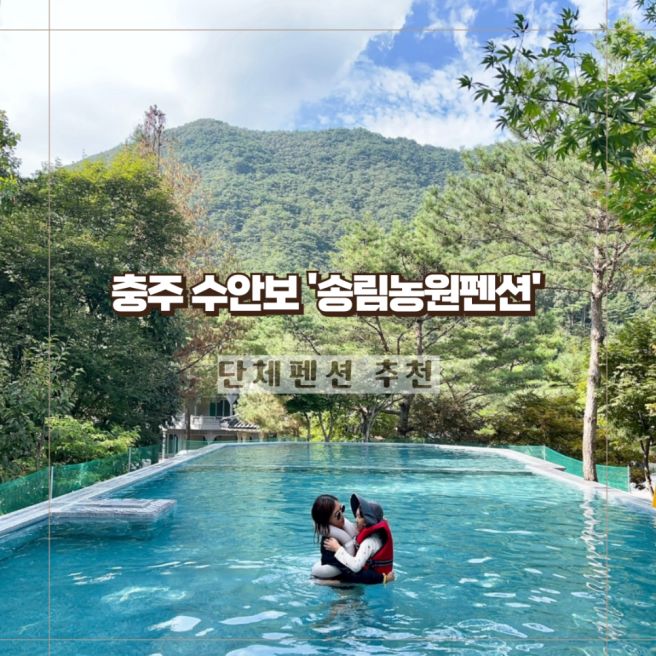 충주 수안보 [송림농원펜션] 단체펜션 야외수영장