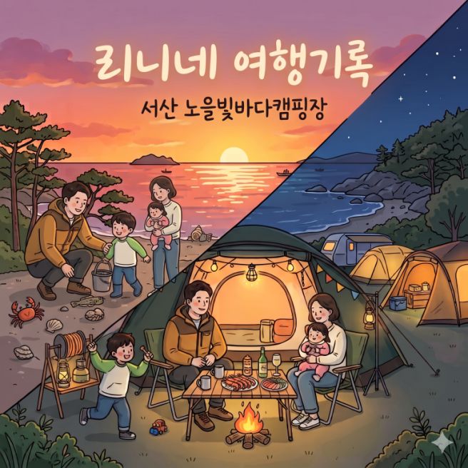 [충남/서산] 아이와 바다 보며 캠핑하기 좋은 뷰 좋은 캠핑장 서산 노을빛바다캠핑장 후기